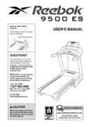 reebok 9500 es treadmill owners manual
