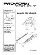ProForm 700 Zlt Cwl Treadmill Spanish Manual