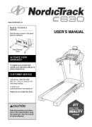 NordicTrack C630 Cwl Treadmill Enc Manual